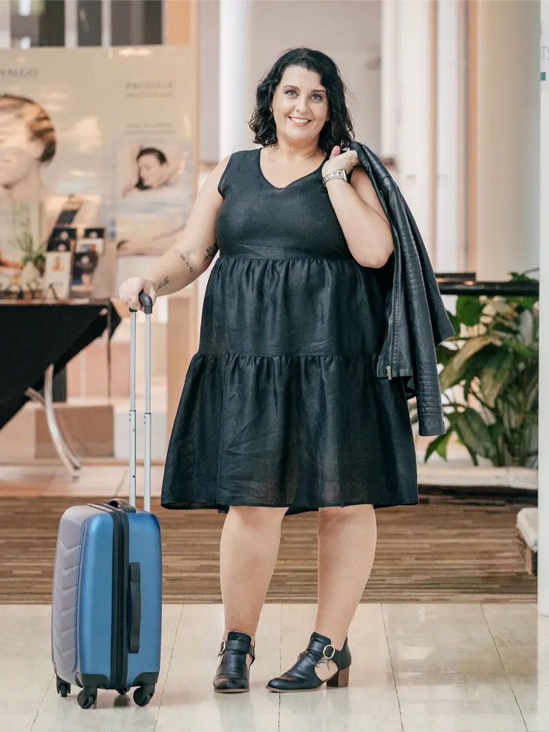 Amy Dress Black Size 20 Front