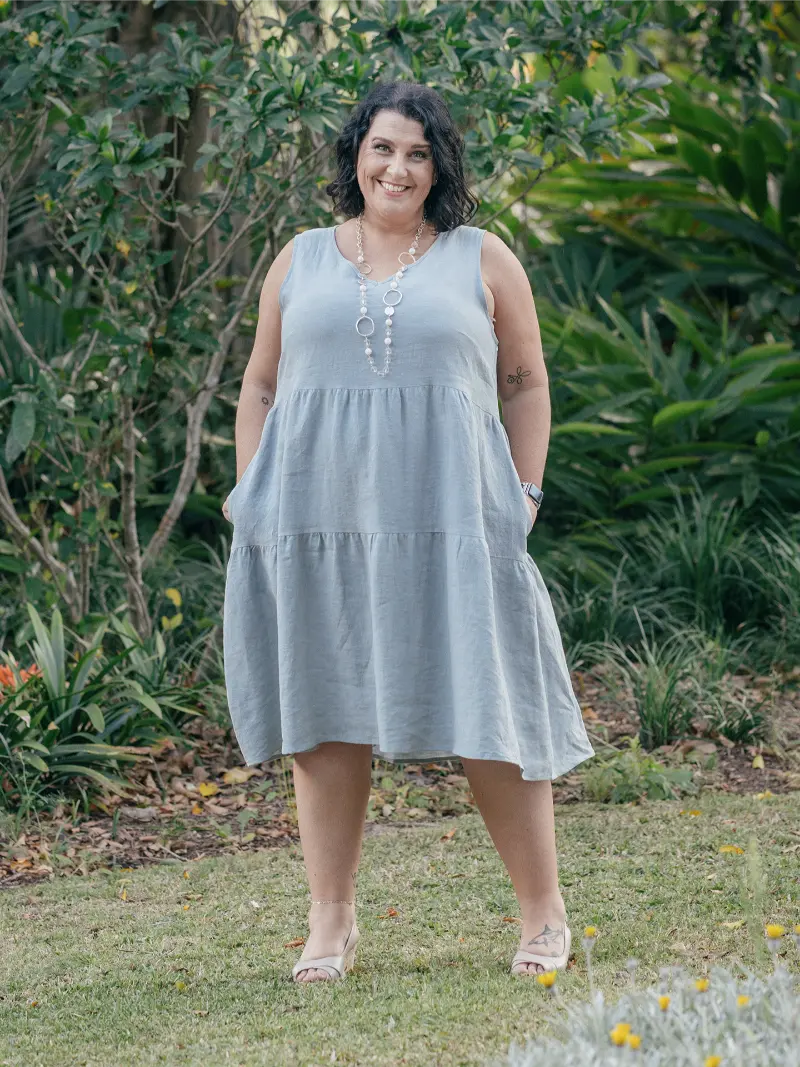 Amy Dress Seaweed Size 20 Front