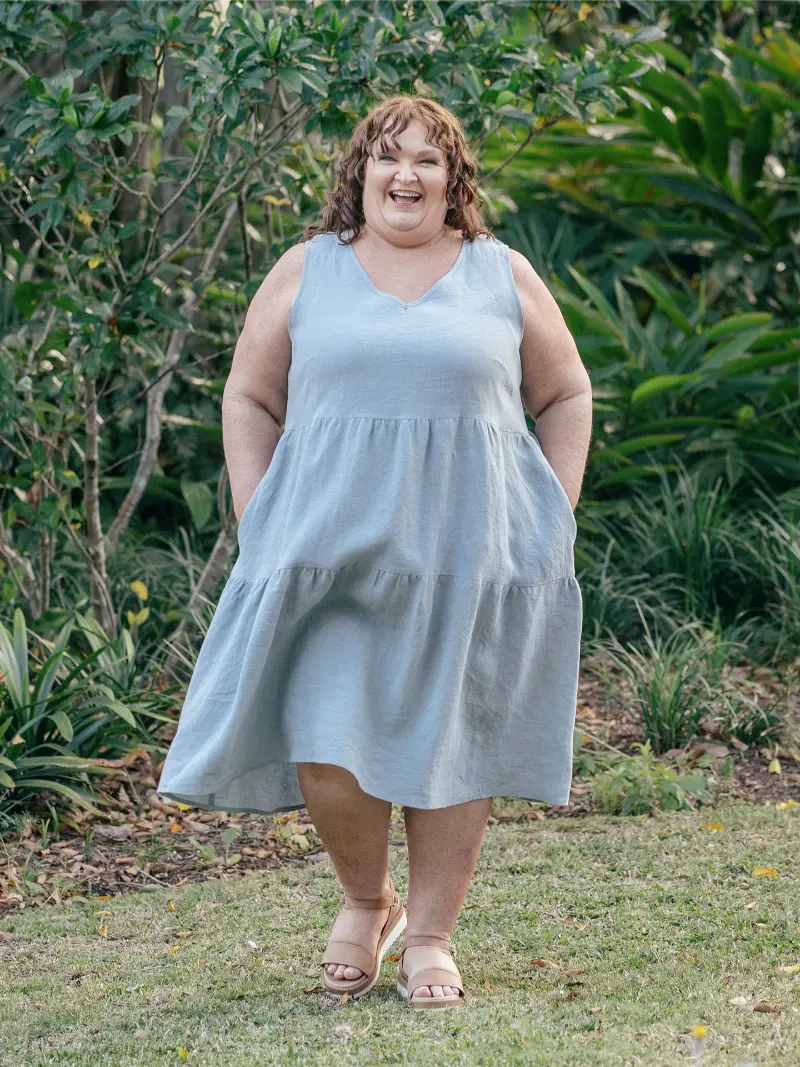 Amy Dress Seaweed Size 22 Front