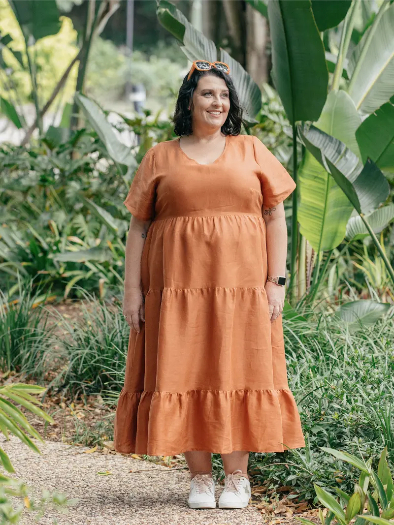 Lucy Maxi Dress Terracotta Size 20