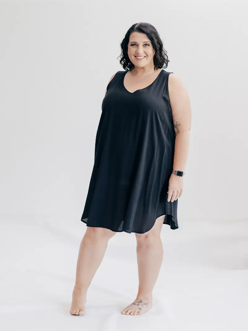 Renee Slip Black Size 20 Front Side