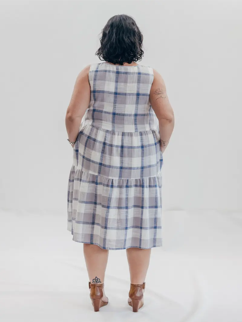 SFJ Amy Dress Gingham Grd Madras Check Size 20 Back