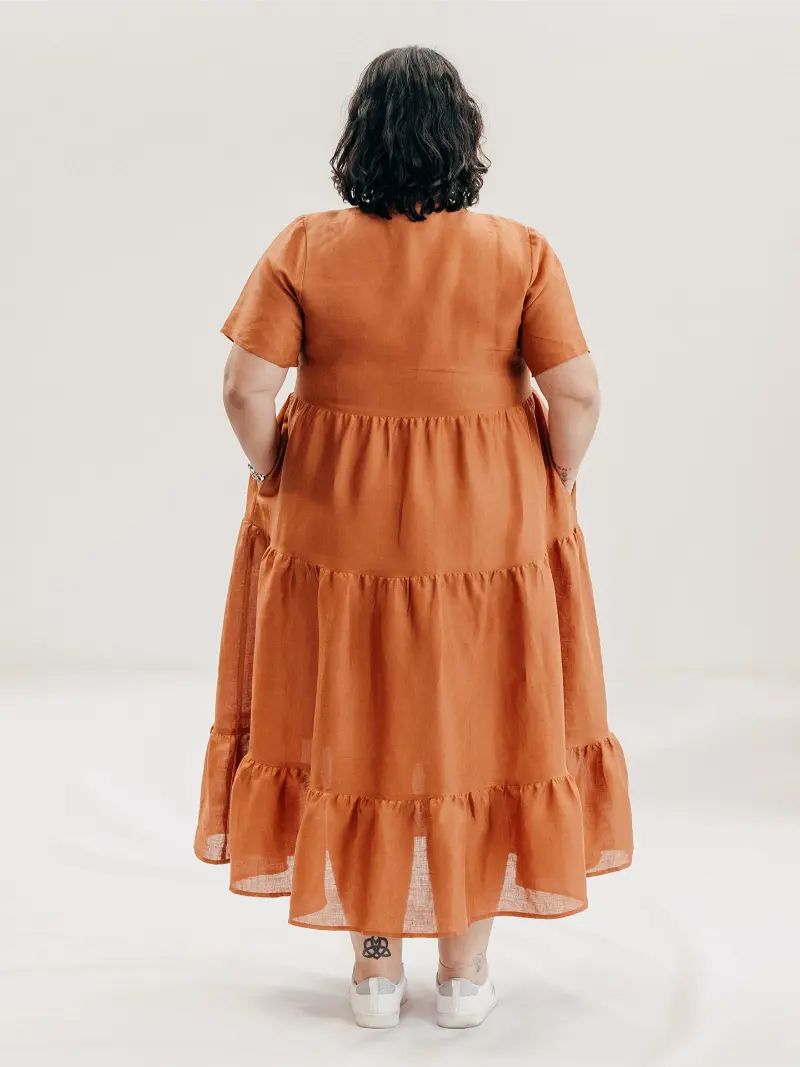 SFJ Lucy Maxi Dress Back Terracotta Size 20