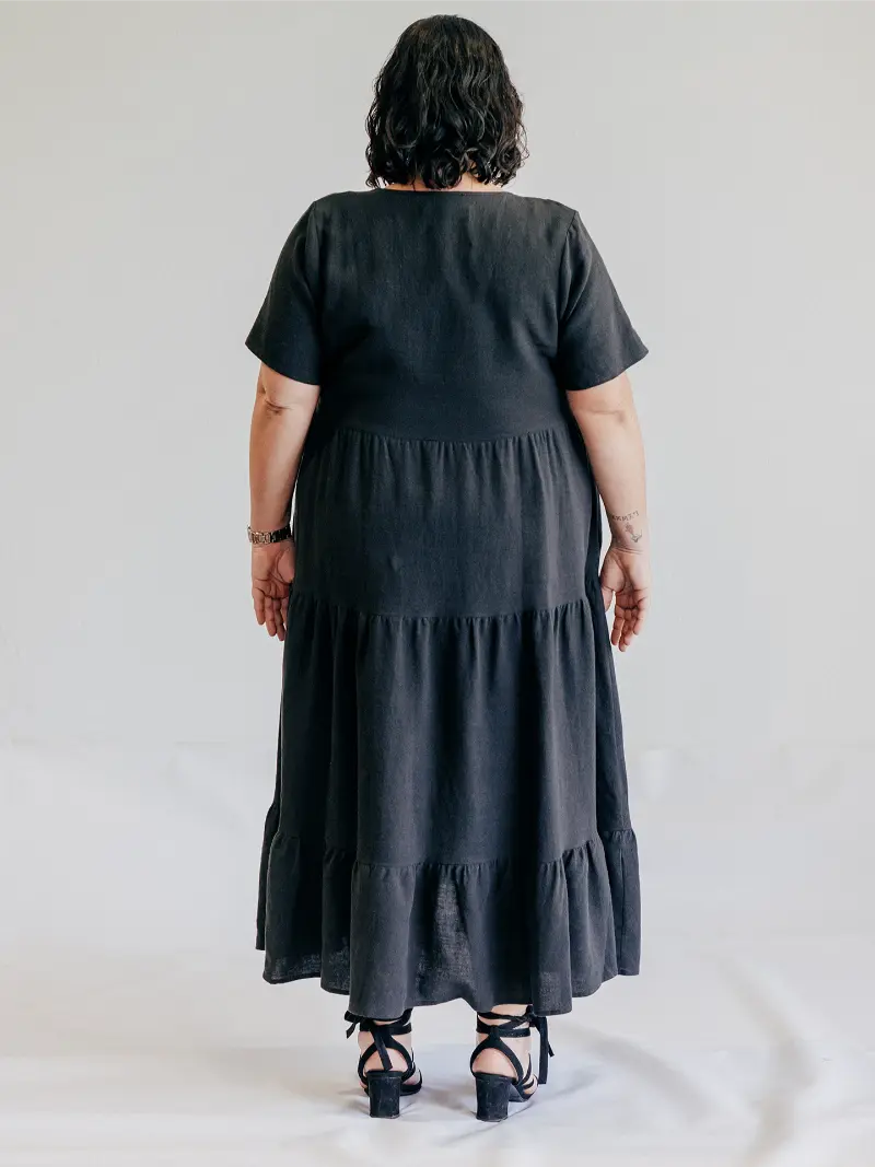 SFJ Lucy Maxi Dress Black Back Size 20